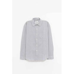 MFPEN TEXTURED BOTTLE GREY CHECK EXECUTIVE SHIRT